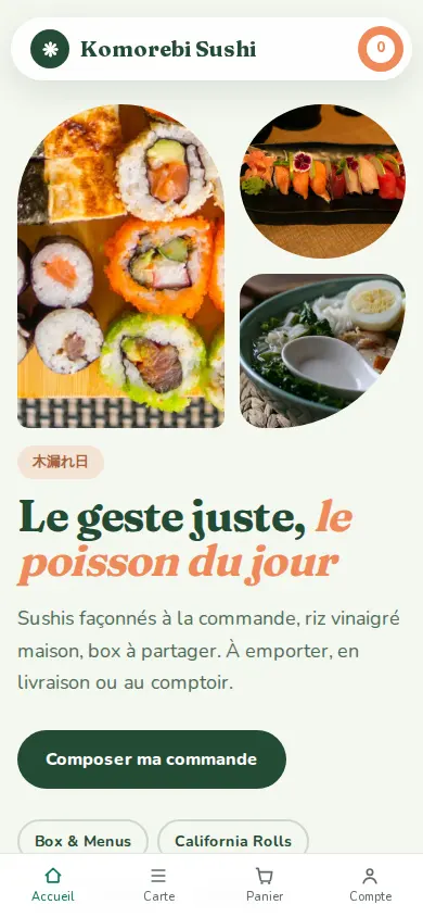 Modèle Fresh & Healthy sur mobile