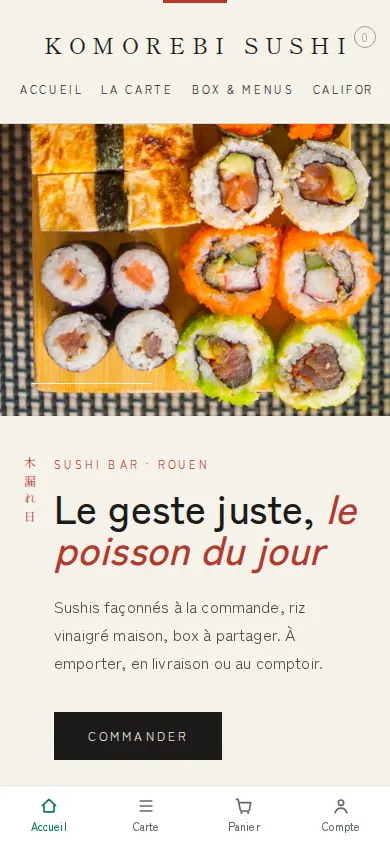 Modèle Japanese Minimal sur mobile