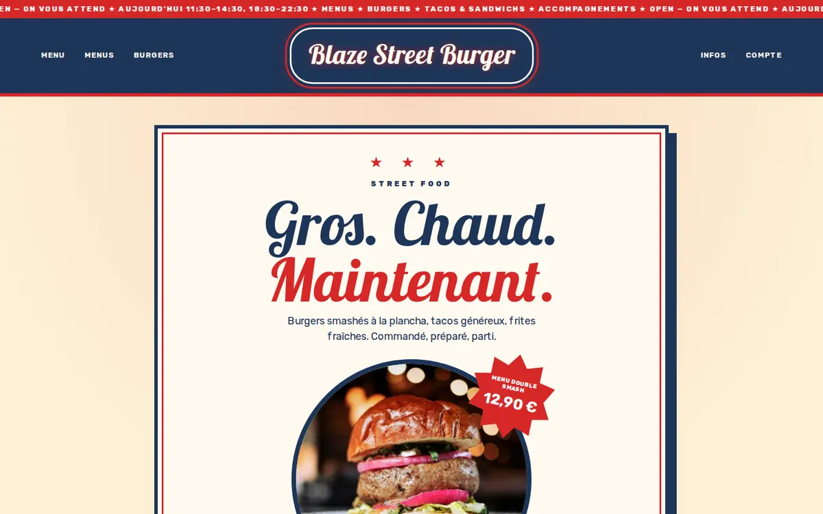 Modèle Retro Diner sur ordinateur