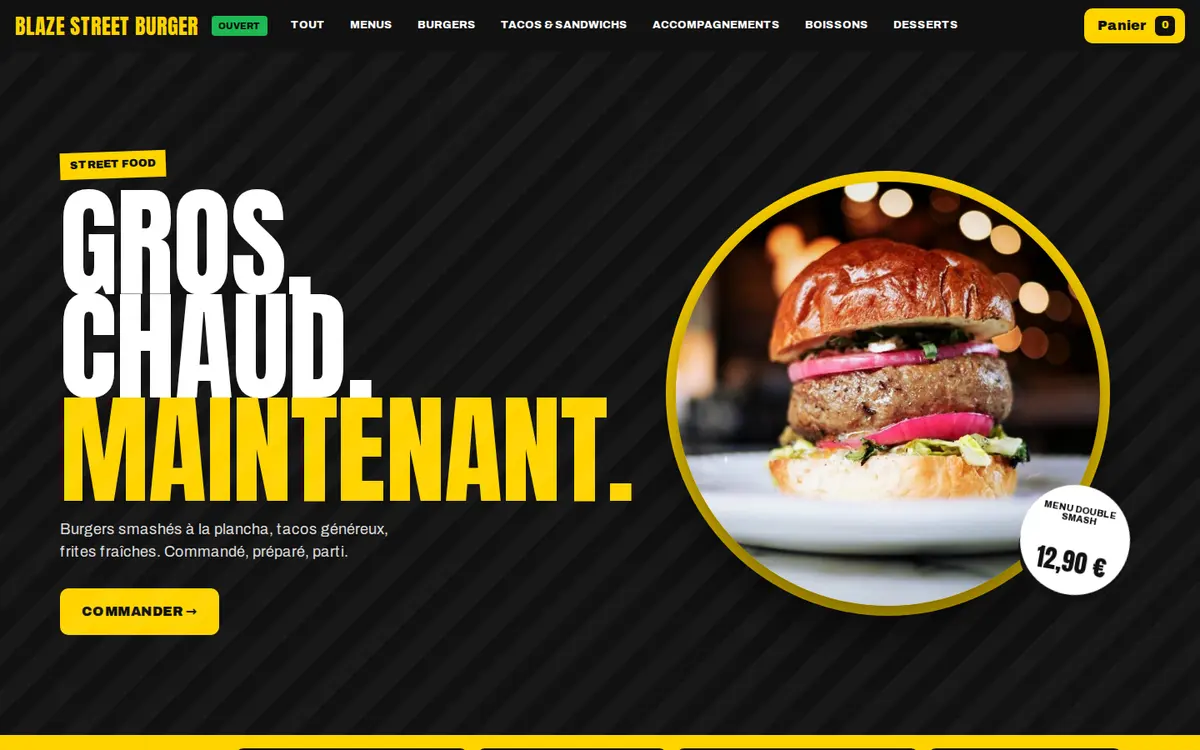 Modèle Urban Street Food sur ordinateur